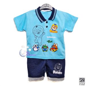 BOBOBAM BAJU BAYI LAKI LAKI SETELAN ANAK COWO LUCU STELAN COWOK 6 12 BULAN KEREN TRENDY KEKINIAN KERAH WANGKI P0R0R0