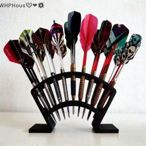 WP💓💛💖 27-Slots Dart Stand Large Capacity Neat Storage Holder Dart Board Organizerfor Home Bar & Greek-Themed Game Room Decoration