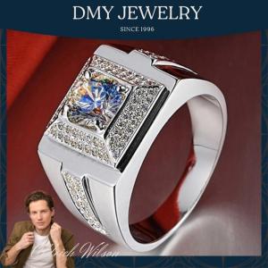 DMY Jewelry Cincin Silver 925 Original/Cincin Lelaki/Men Diamond Engagement Ring