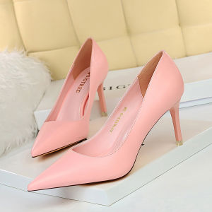 YUCHEN 2.95 inches High Heels Shoes for Women Candy colors Pumps Ladies Stiletto Pointed Toe High Heeled Party Wedding Shoes Big Size 34-43 - Lazada