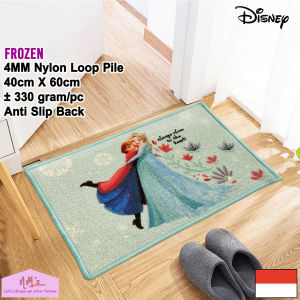 Disney Frozen Official Merchandise keset kaki anak 40 cm x 60 cm anti slip motif kartun karakter bulu alas lantai depan pintu masuk dapur doormat - NMs