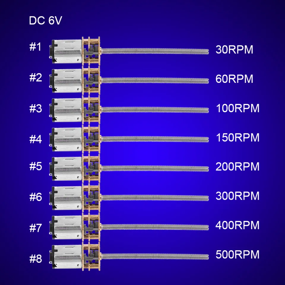 DC 6V Gear Motor With Long M3*55MM Screw Thread Output Shaft For Intelligent Robot Model Airplane Reduction Motor6v60rpm - View #9