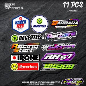 Sticker DISTRO set 07 (1 lembar isi 11 pcs) - Sticker Pack Variasi List Sticker Pack DISTRO set 07 Design IP Sticker SUDAH LAMINASI DAN PRINT CUT
