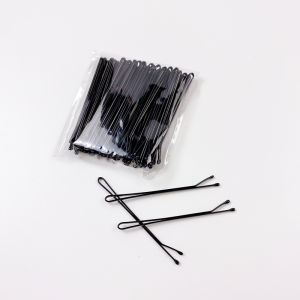 LOYO 50Pcs Hair Bobby Pins Black Curly Wavy U-Shaped Grip Clip Metal Hair Accessories for Kids/Lady