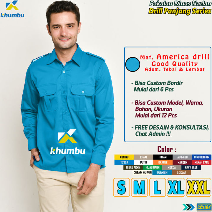 KEMEJA FORMAL PDH/PNS/ASN/PILOT/SATPAM Warna TOSCA KEMEJA KERJA