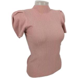 RM korean style turtle neck puff sleeve knitted blouse for women#1808