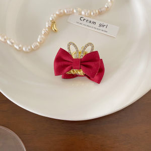 Cute Rabbit Ears Bow Ribbon Metal Hair Clip