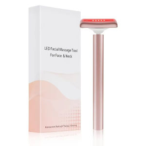 ไม้กายสิทธิ์นวดบำรุงผิวด้วยแสงสีแดง4 In1 Alat Pemijat Wajah ฟื้นฟูผิวลดเลือนริ้วรอย