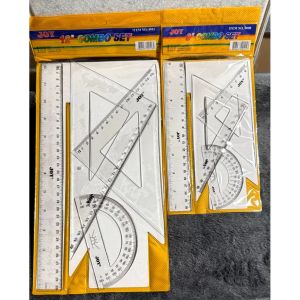 Math Geometry tool set & Hard Ruler (JOY 4-in-1 Ruler Combo Set)