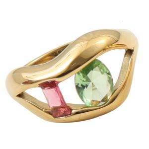 Multicolor Cubic Zirconia Fashion Rings Sturdy Titaniums Steel 3 Sizes Elegant Gifts Decoration for Women
