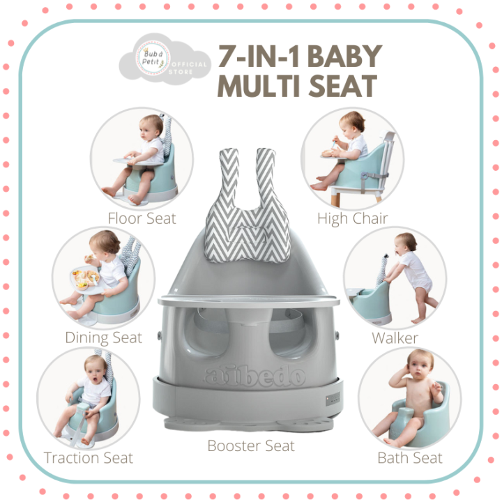 7-in-1 Baby Booster Feeding Floor Seat Convertible Smart High