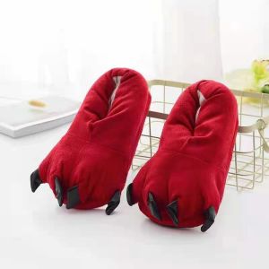 Pokemon Cute Warm Thickened Paw Plush Home Cotton Slippers Cartoon Parent-Child Couple Dinosaur Paw Indoor Heel-Wrapping Shoes