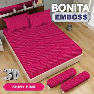 (TERMURAH POLOS) SPREI BONITA EMBOSS POLOS 180X200 HARGA PABRIK KING SIZE NO.1