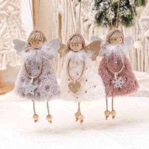 3pcs Christmas Angel Doll Christmas Tree Hanging Ornaments Pendant New Year Decor Christmas Decoration