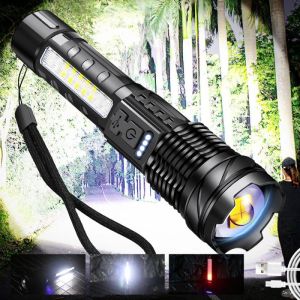 SENTER SWAT POLICE LED PORTABLE WATERPROOF SUPER TERANG SENTER LED JARAK JAUH 7 MODE CAHAYA SENTER CHARGE USB PREMIUM DESIGN WATERPROOF ORIGINAL