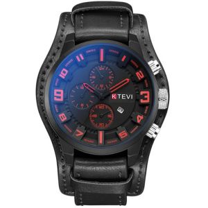 Leather Calendar Sports Luxury Fashion Quartz Men Watch Jam Tangan Lelaki Best Gift