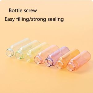 Y2K2 7 Pcs รีฟิล ชุดขวดหยดขนาดเล็ก สีมาการอง ว่างเปล่า ขวดแก้วน้ำมันหอมระเหย หลากสี การปิดผนึก ภาชนะบรรจุน้ำหอม คอสเมติก