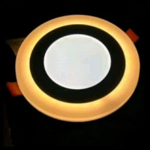 Elektrikshop lampu Panel Downlight led tempel 2 warna putih dan warm white ecoking NEMO