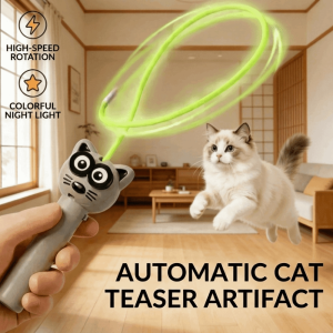 OUTOPEN Tương tác Đồ chơi mèo điện Sáng rực Sạc USB Đồ chơi mèo phát sáng Đồ chơi fidget dạng vòng Di động Đồ chơi dây bay Mèo