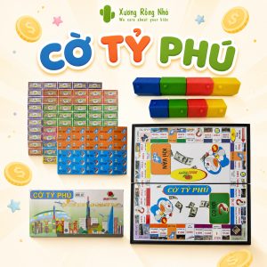 Đồ Chơi Board Game Cờ Tỷ Phú Sato Dạy Con Làm Giàu Phiên Bản Bàn 31x31 Cm Cho Bé