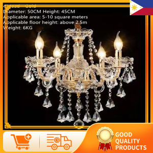 European-Style Pastoral Milky White Candle Crystal Chandelier Living Room Hall Bedroom Light Restaurant Aisle Minimalist Crystal Lamp