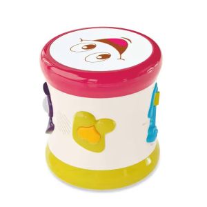 Goodway Two Sided Dynamic Drum Musical Educational Toy for Kids Baby English Version Interactive Learning Drum with Sounds Rhythm Light Early Development Hand Eye Coordination Sensory Training Durable Safe Design Perfect Gift for Infant Toddler