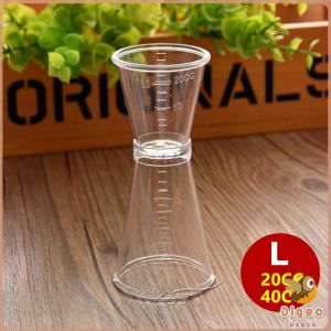 Digeo PVC Double Jigger Measuring Cup 10/20/40cc Transparent Jigger with Measurement Markings