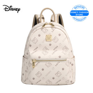 Disney LOTSO กระเป๋าเป้สะพายหลังแฟชั่นของผู้หญิงลายหมีสตรอเบอร์รี่มีสไตล์กระเป๋าเดินทางขนาดเล็ก