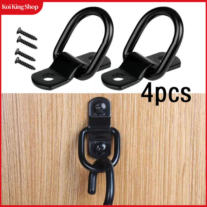 4Set D Ring Tie Downs Truck Lashing Ring Warehouse Wall Hook Heavy Load ...