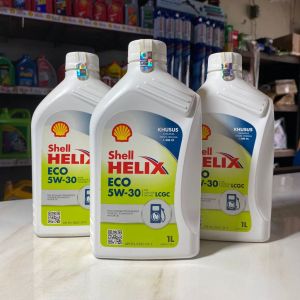 Oli Shell Helix Eco LCGC Sae 5W-30  (1L) Liter Api SN GF-5 Original Barcode Tembus