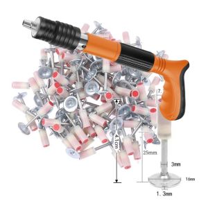 Manual Wall Nail Fastening Gun Low Noise Air Nailer Machine Adjustable Cement Wall DIY Hand Tool