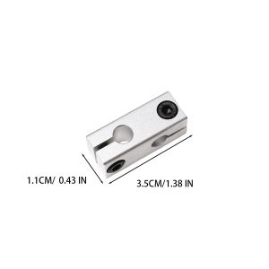 5Pcs Aluminum Alloy Cross Block Pillar Fixing Clamp Diameter Cross Shaft Connector Double Hole Optical Shaft Support Bracket Fastener