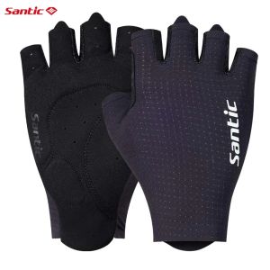 Santic Cycling Gloves Men Women Breathable Shockproof Sports Road MTB Bike Half Finger Gloves