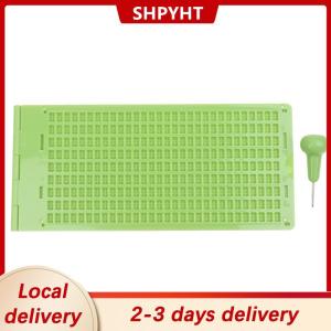 [COD] SHPYHT Local delivery Ship within 24 hours 1Set 9 Lines 30 Cells Practical School Plastic Braille Portable Writing Slate With Stylus