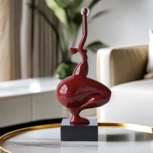 Sacesr Miniature Resin Sculptures Yoga Girl Statue Figurines Modern Abstract Art Sculpture for Room Bedroom Decoration Accessories 8N6Y2
