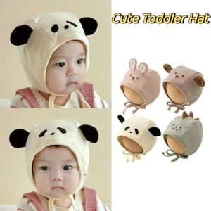 STRONGI Cute Baby Fetal Cap Polka Dot Animals Infant Bonnet Hat Korean Warm Newborn Beanie Hat Photography Props