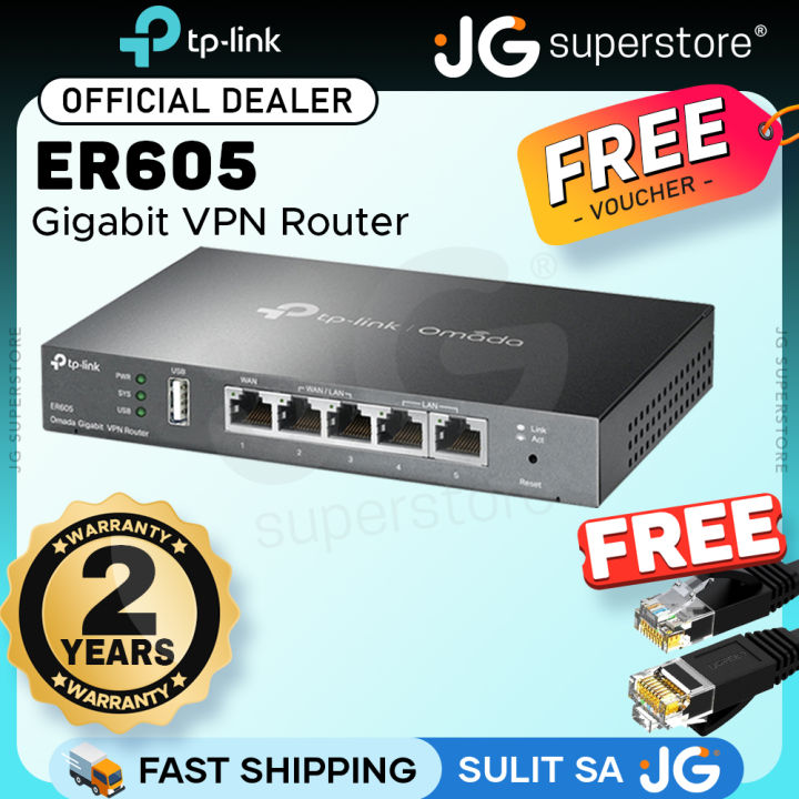 TP-Link ER605 Omada 5 Port Gigabit VPN Router Hub with USB