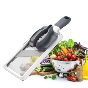 GAOSU Tay cầm thoải mái Máy thái mandoline cầm tay Có thể điều chỉnh An toàn Dụng cụ cắt thực phẩm mandoline Hướng dẫn sử dụng Độ dày Dụng cụ Bào phô mai Máy bào chế biến thực phẩm