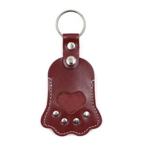 Thanh lịch chất liệu da PU lông thú cưng Keychain với an toàn lông thú lưu trữ container cho Chó mèo tưởng niệm lưu niệm độc đáo Keyring