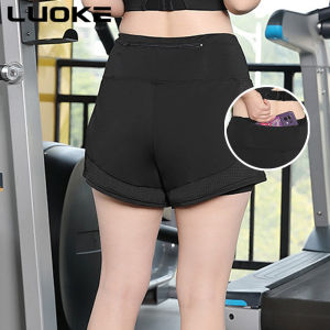 Luoke sports shorts for women Oversized running quick-drying exercise shorts yoga fitness womens loose plain pants 100kg can wear