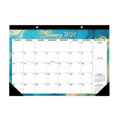【COD&Fast Delivery】Colorful 2027 Wall Calendar 18 Months Daily Planning Monthly Schedule Planner Waterproof Cover Yearly Schedule Organizer Home Office