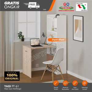 Distrindo - MEJA LIPAT + Lemari Rak Minimalis Serbaguna Kokoh Halus MEWAH Murah / CUBIC YAGI FT 61