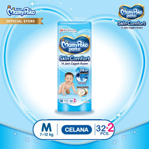 MamyPoko Pants Skin Comfort ukuran M32+2 (7-12kg)