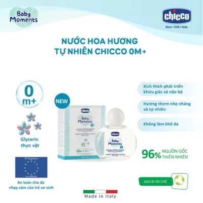 Nước hoa hương tự nhiên Chicco dành cho bé từ sơ sinh 100ml