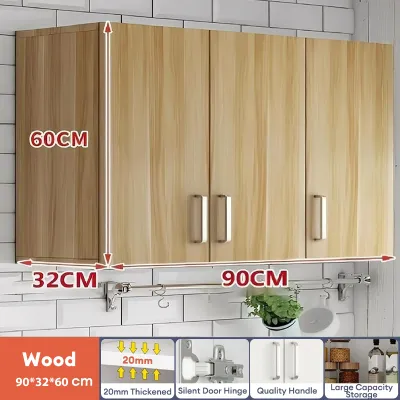 Hanging Cabinet Kitchen Cabinet Wooden Wall Mount Cupboard Organizer Storage for Kitchen Bathroom