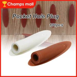 100Pcs 9mm Plastic Oblique Pocket Hole Plug Trimmable Solid Wooden Plugs Jig Screws