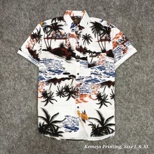 Kemeja Pria Lengan Pendek & Pantai: Desain Santai & Bahan Katun Premium