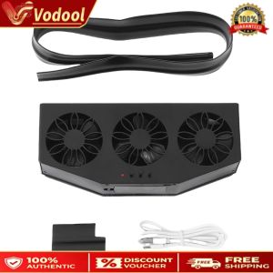 ⚡Solar Car Exhaust Fan with 3 Air Outlets Car Radiator Cooling Fan Peculiar Smell Auto Vent Fan for All Cars
