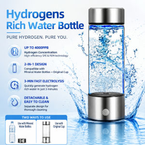 Intelligent Hydrogen Water Bottle Generator 420ML Rechargeable Portable Water Purifier Food-Graded Material BPA-Free