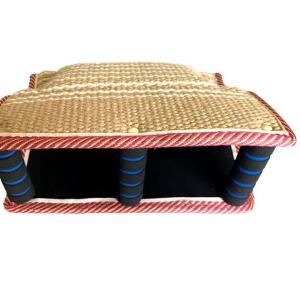 Jute Dog Bite Pillow with 3 Comfortable & Strong Handles Tug Toy Training Sleeves Safe Biting Pad for Medium to Large Dogs